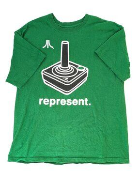 Video Game T-Shirt - Men's Large - Green Vintage Gamer Tee